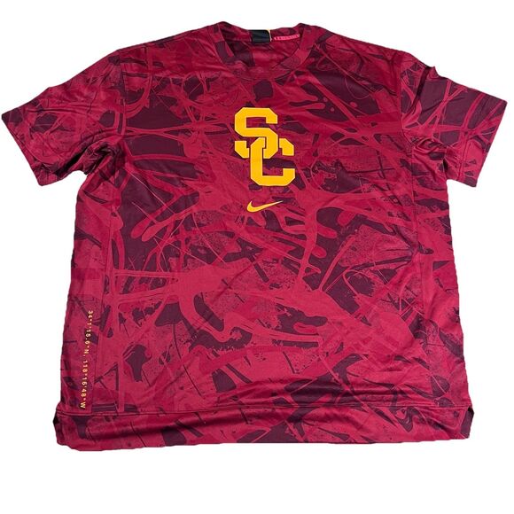 Nike Dri Fit USC Trojans Athletic Performance Shirt Short Sleeve Men's Large - Picture 1 of 5